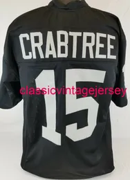 Män kvinnor ungdom michael crabtree anpassad sydd svart fotboll tröja xs-5xl 6xl