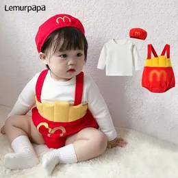 Spring New Born Baby Clothes 0-3Years Boys Girls Rompers Jumpsuits One Piece Outfit Cartoon bebe Clothing 210309