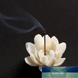 White Lotus Incense Queimador Home Decoração Incenso Stick Handmade Budista Aromatherapy Censer Uso no escritório Teahouse Cerâmica
