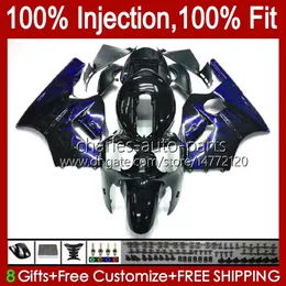 OEM-Spritzguss-Karosserie für KAWASAKI NINJA ZX1200 C ZX1200C ZX 12 R 1200 CC 2000 2001 Karosserie 2No.103 ZX 1200 12R 1200CC ZX-12R 00-01 ZX12R 00 01 Verkleidungsset blaue Flammen