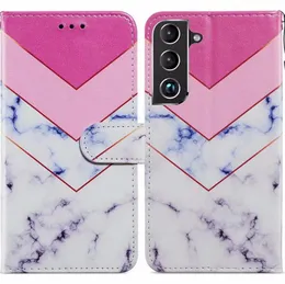 Portfel Skórzane skrzynki dla Samsung S22 Plus iPhone 13 Mini Pro Max Marmur Wilk Kwiat Pineapple Ramka Ramka Slot Pokrywa