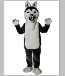 Fursuit Cartoon Dress Outfit Black Animal Wolf-dog Mascot Costume Halloween Christmas Fancy Party Dress Festival Abbigliamento Carnevale Unisex Adulti Outfit