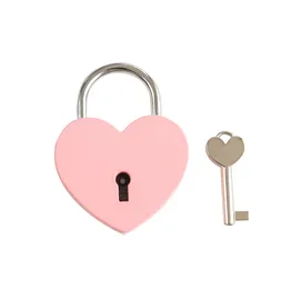 Hjärtformad koncentrisk lås metall mulitcolor Key hänglås Gym Toolkit Package Door Locks Buil