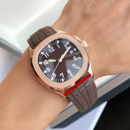 7 estilos Relógios de alta qualidade 5167R-001 Rose Gold Miyota 8215 Mens automático Assista Dark Brown Dial Borracha Correias Esportes relógios de pulso