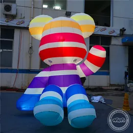 Free Print Logo Inflatable Balloon Bear Inflatables Mascot with Free Delivery For Outdoor or Inside Happy Christmas Decoration