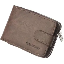 Carteiras Baellerry Titular do Cartão Carteira para Homens Curto Zíper Multi Slots Bolsa de Moeda de Couro Masculino Pequeno Dinheiro Saco Walet256K