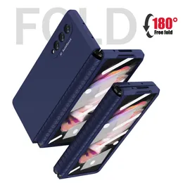 Mjuka vikningsfodral för Samsung Galaxy Z Fold3 Vik 2 3 5 g Fallskyltskydd Glasfilm Skärmskydd Hårdlock