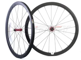 EVO 700C Road Bicycle Wheelset 38mm Djup 25mm Bredd Clincher / Tubular med UD Matt Finishing Carbon Wheelset med pelare 1432/1423 talade