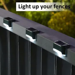8PCS Solar Lichter Solar Schritt Lichter Im Freien Wasserdichte Led Treppen Zaun Lampe Dekoration Für Terrasse Treppen Garten Licht