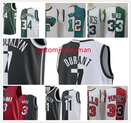 basketbal jersey retro split jerseys durant irving morant Rip-versie throwback mesh gestikt wit blauw borduurwerk op maat elke naam nummer groot formaat S-5XL