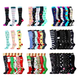 3/5/6/8pairs/set Men Women Compression Socks Prevent Varicose Veins Socks Outdoor Sports Football Running Socks Stockings Y1222