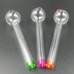 4inch Tobcco Dry Herb Colorful Oil Water Hand Glass Tube Smoking Pipes Pyrex Glass Oil Burner Pipe