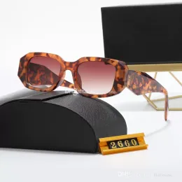 Fashion zonnebril voor man vrouw unisex designer Goggle strandzonnebril klein frame luxe ontwerp UV400 zwart-zwart 7 kleuren Opti261k
