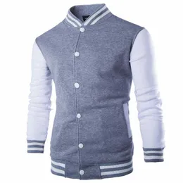 Erkekler Marka Şık Veste Homme Erkekler / Erkek Beyzbol Ceket Erkekler Moda Tasarım Şarap Kırmızı Erkek Slim Fit Kolej Varsity Ceket 211013