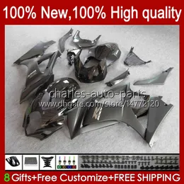 Motorcykelkropp för SUZUKI GSX R1000 GSXR 1000 1000cc Fairings K7 07 08 48NO.86 GSXR1000 GSXR-1000 GSXR1000CC 2007 2008 GSX-R1000 2007-2008 OEM Fairing Glossy Black