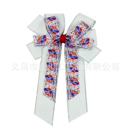 Детские аксессуары для волос BOW для Дня независимости ребенок Barrette Girl Ins Grosgrain Flower Heart Heart Rainbow Star Print 3331 Q2