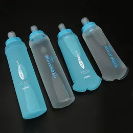 Borsa per l'acqua pieghevole in TPU morbido per sport all'aria aperta Attrezzatura per l'idratazione portatile maratona alpinismo ciclismo attrezzatura da corsa fornisce sacche per tubi da bere