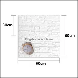 Parede decoração gardenwall adesivos auto adesivo 3d tijolo pedra sala de estar decoração espuma painéis à prova d 'água arming papel home tv fundo garoto lj