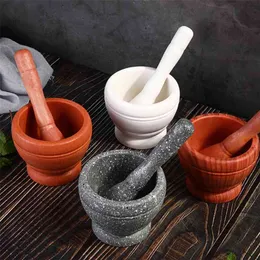 Kitchen Utensils Manual Masher Pepper Mill Household Spice Grinder Garlic Mortar And Pestle Chopper 210611