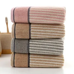 Handduk British Fashion Striped Cotton Men's and Women's Washcloth Children's Bad Bath Camping School Födelsedag Par presenter