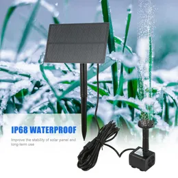 Mini Solar Water Fountain Bird Bath with Panel DIY Birdbath Garden Decoration Wall-mounted Plug-in ountain Pump 210713