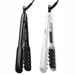 Volumizing 2 IN 1 Straightener Curling Ceramic Crimper Corrugated Curler Flat Iron 3D Fluffy Hair Styling Tool 53