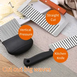Potato Onion Wave Slicers Wrinkled French Fries Salad Corrugated Cutting Chopped Potato Slices Knife Kitchen Product Gadgets