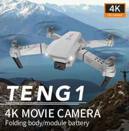 Teng1 e88 4k pro hd drone med dubbla kamera dronor wifi 1080p realtidsöverföring FPV Följ mig RC Quadcopter