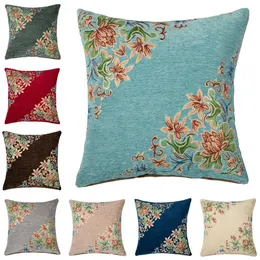 45*45CM Luxury Vintage Decorative Cushion Cover Floral Pillows Case For Car Sofa Decor Pillowcase Home Pillow Covers