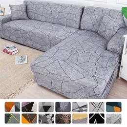 Elastisk soffa täcker stretch sektion hörn soffa täckning universellt lock för vardagsrum 1/2/3/4 Slipcover, L formade Behov Köp 2st 211102