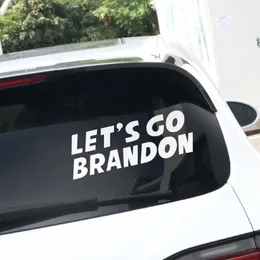 20x7cm Låt oss gå Brandon Sticker Party Favor för Car Trump Prank Biden PVC Stickers WLL1211