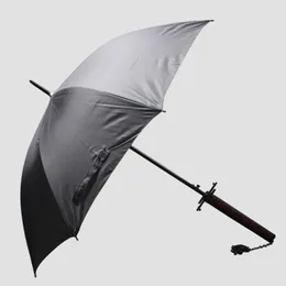 Paraplyer Stort Fashion Sword Paraply Katana Lång Handtag UV Protection Business Vindskydd Vuxen Guarda Chuva Rain Gear BD50ys