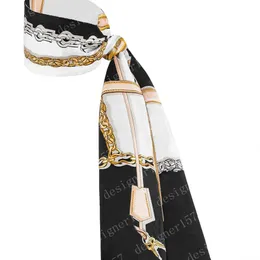 2021 Шелковый шарф, сумки, женские сумки с буквами и цветами, высший класс для волос, 3 цвета, 26581, 8x120 см, #VSJ-01312g