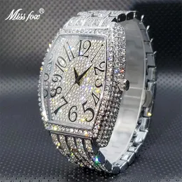 Orologi da polso MISSFOX quadrante grande autentico con diamanti lucidi Ice Out giapponese - orologio di marca per uomo vendita di lusso Arabia Saudita nave gratuita