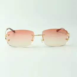 Óculos de sol masculinos de designer de vendas diretas 3524026 com hastes de arame de pata de metal de vidro