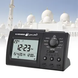 Ny Automatisk Digital Islamic Muslim Bön Azan Ljud LED Hem Kyrka Klocka Dairy Alarm 210310