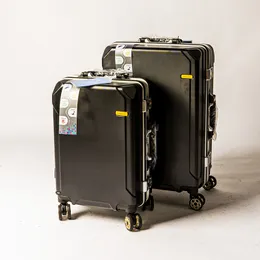 Bavullar Seyahat Luggag Güçlü Kolu Hori5 Sarı ST Bavul Gövde Çanta Spinner Evrensel Tekerlek Duffel Rolling Luggages Evrak Çantası Ayna Lu Birden Çok Renkler Gri