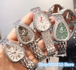 Nowy Classic Marka Zegarek Kwarcowy Zegarek Zwierząt Głowy Biały Czarny Dail Stainless Teel Wrist Watch z CZ Crystal Lady Clock