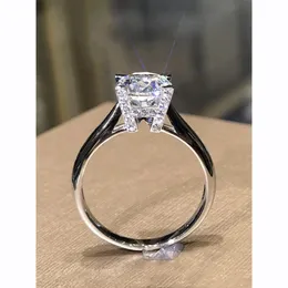 925 Sterling Silver Ring Luxury Moissanite Creative Design Wedding Party Anniversary HW Angielski Alfabet