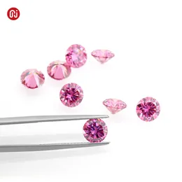 GIGAJEWE Pink Color Round cut VVS1 moissanite diamond 3-6.5mm for jewelry making