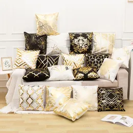 45 cm Templing Gold Pillowcase Retro Europejska Styl Sofa Poduszka Cover Home Dekoracyjne Krótki Pluszowa poduszka Pokrywa RRB13315