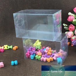 50 pezzi 4,5 * 4,5 * 7 cm scatole di imballaggio in plastica trasparente in pvc per regali / cioccolato