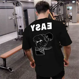 2020 Workout roupas de algodão solto apto ginásio camisetas Mens de manga curta t-shirt muscle gyms fitness roupas de fitness bodybuilding tops g1222