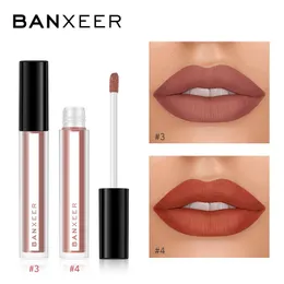 Banxeer Lipgloss Set 2PCS Liquid Lipstick Lip Matte Lip Gloss مقاومة للماء LIPS LIPS مجموعة 8 ألوان عالية الصبغة مستحضرات التجميل