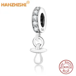 Fit Original Europe Charm Bransoletka Berloque New Style 925 Sterling Silver Delikatne Cute Baby Pacifier Charms na biżuterię Dokonywanie q0531