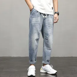 Jeans uomo 2021 primavera nuovi jeans larghi in cotone pantaloni dritti uomo moda personalità cowboy