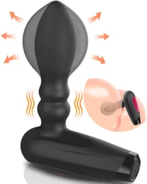 Massager prostatico di vibratore anale gonfiabile automatico con 10 modalit￠ di espansione vibrante