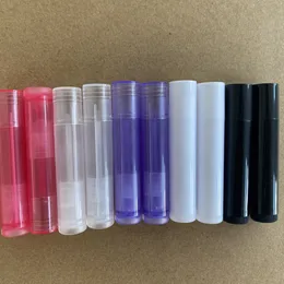 1000 sztuk / partia 5g Pusta Szminka Tube White Clear Black Colorful Lip Balm Tube 5ml Lip Stick Tube Butelka