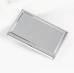 500pcs Blank DIY Rostfritt stål Metal Business Credit ID Card Files Pocket Case Box Keeper Holder SN4186