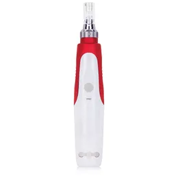 Electric Derma Pen stempel Auto Micalonedle Dermapen Cordless DP01 do leczenia skóry przeciwstarzeniowej z 6 sztuk 12 igły wkłady